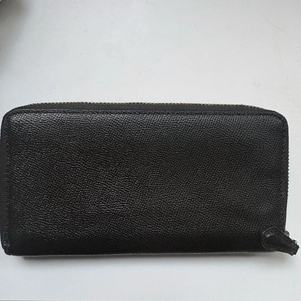 Coach EUC Black Leather Continental Zip Wallet - Picture 3 of 5